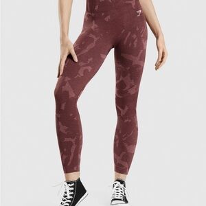 Gymshark Adapt Camo Seamless Leggings Cherry Brown